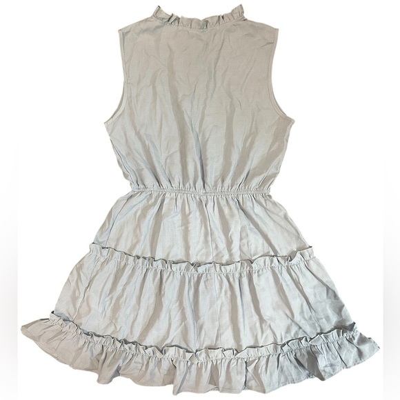 Cupshe Ruffled Tie Neck Mini Dress – Light Blue – NWT - Picture 4 of 8